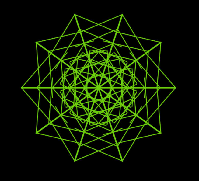 Green hex fractal.